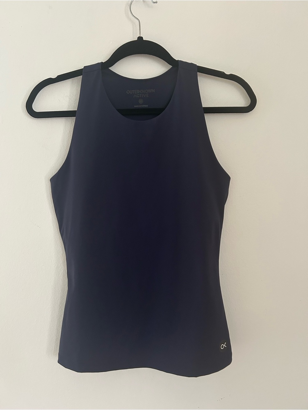 Outerknown Active Tank Top XS Navy Blue Recycled Nylon Stretchy Performance